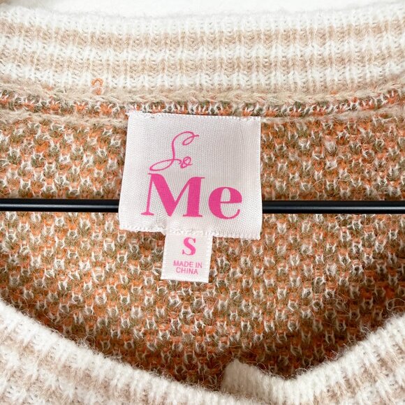 So Me Floral Intarsia Button-Up Sweater Cardigan Size S - Picture 8 of 11